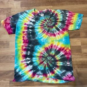 Vintage California Colours Tie Dye Shirt Hanes Classics Single Stitch Size Large